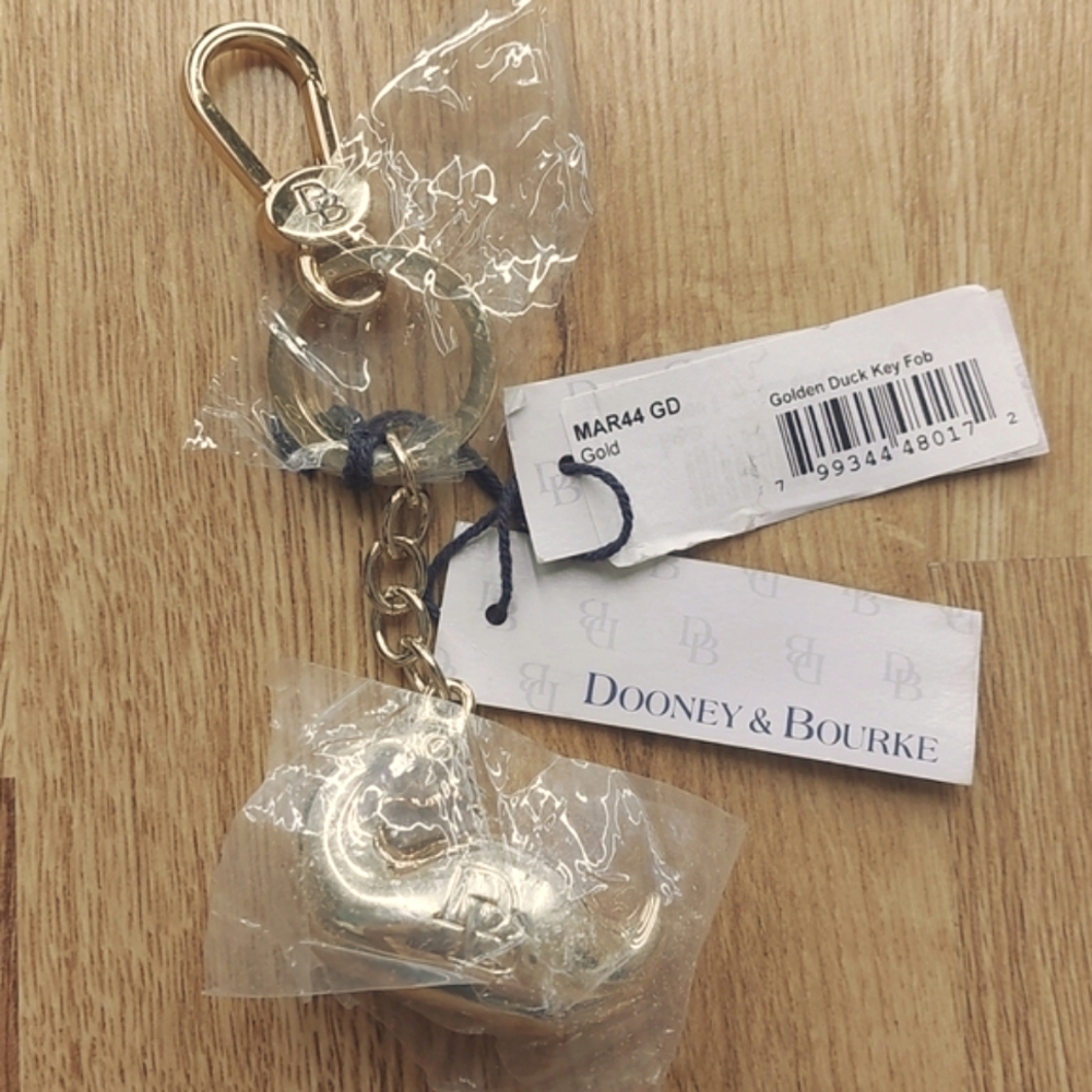 Dooney & Bourke Golden Duck Key Fob with clasp